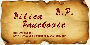 Milica Paučković vizit kartica